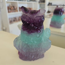 Load image into Gallery viewer, Rainbow Fluorite Owl

