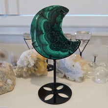 Load image into Gallery viewer, Malachite Crescent Moon
