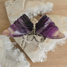 Load image into Gallery viewer, Magenta Fluorite Butterfly
