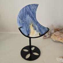 Load image into Gallery viewer, Blue Kyanite Moon on Stand
