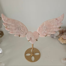 Load image into Gallery viewer, Pink Amethyst Heart Wings
