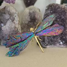 Load image into Gallery viewer, Aura Kyanite Dragonfly - Rainbow

