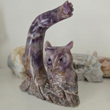 Load image into Gallery viewer, Chevron Amethyst Owl Tree Branch
