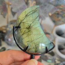 Load image into Gallery viewer, Labradorite Moon with stand
