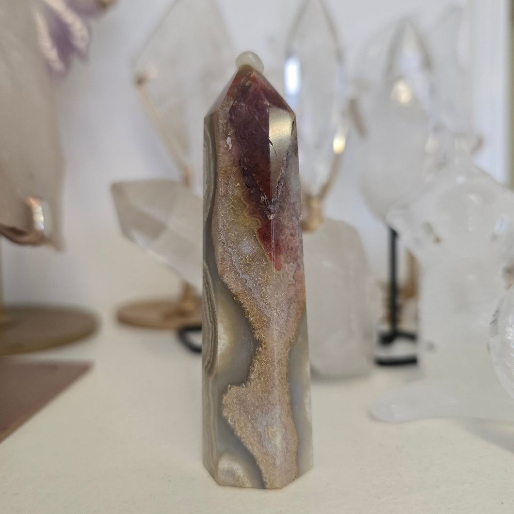 Mexican Crazy Lace Agate Tower