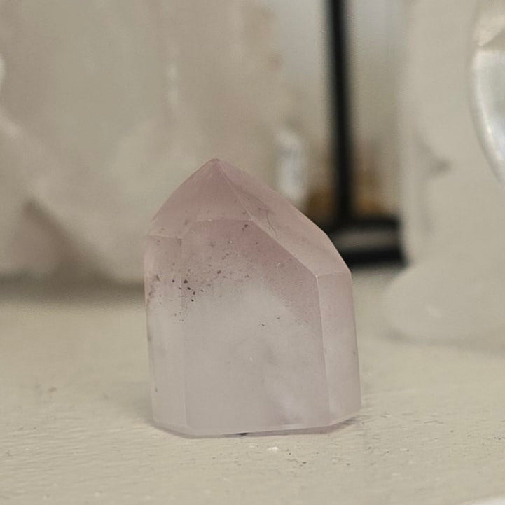Pink Lithium Quartz Tower