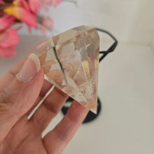 Load image into Gallery viewer, Faceted Clear Quartz Diamond with Stand
