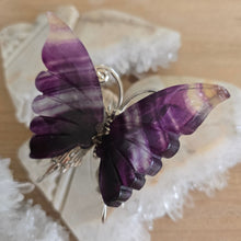 Load image into Gallery viewer, Magenta Fluorite Butterfly
