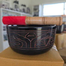 Load image into Gallery viewer, Singing Bowl - Buddha Black - 15 cm
