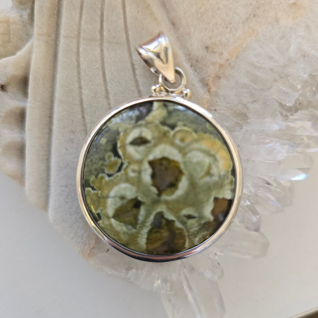 Australian Rainforest Jasper Sterling Silver Pendant