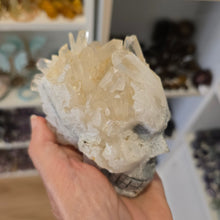 Load image into Gallery viewer, Quartz Cluster Stone Skull - Rainbow
