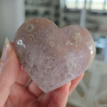Load image into Gallery viewer, Amethyst Flower Agate Heart
