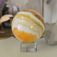 Load image into Gallery viewer, Orange Calcite Sphere
