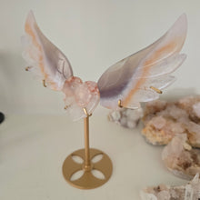 Load image into Gallery viewer, Agate, Amethyst &amp; Flower Agate Heart Wings
