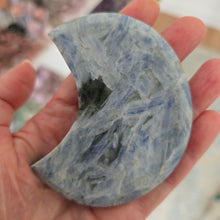 Load image into Gallery viewer, Blue Kyanite Moon on Stand
