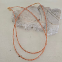 Load image into Gallery viewer, Gold Sunstone Faceted Necklace
