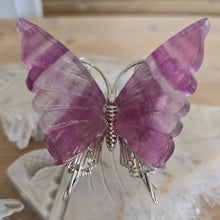 Load image into Gallery viewer, Magenta Fluorite Butterfly
