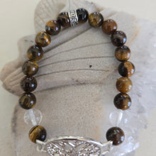 Load image into Gallery viewer, Tiger Eye and Quartz Bracelet
