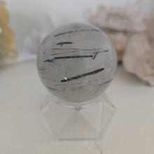 Load image into Gallery viewer, Black Tourmaline in Quartz Sphere
