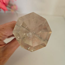 Load image into Gallery viewer, Faceted Clear Quartz Diamond with Stand
