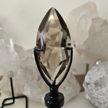 Load image into Gallery viewer, Smoky Quartz Faceted Diamond with Spinning Stand
