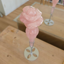 Load image into Gallery viewer, Rose Quartz Rose with Stand
