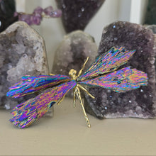 Load image into Gallery viewer, Aura Kyanite Dragonfly - Rainbow
