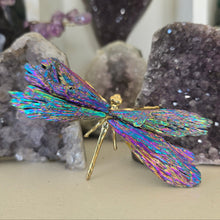 Load image into Gallery viewer, Aura Kyanite Dragonfly - Rainbow
