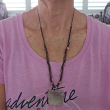 Load image into Gallery viewer, Pink Amethyst Butterfly Macrame Necklace
