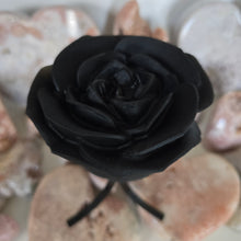 Load image into Gallery viewer, Black Obsidian Rose - Spinning Stand
