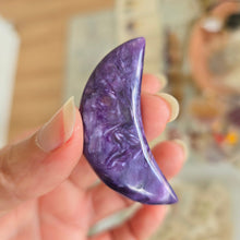 Load image into Gallery viewer, Charoite Crescent Moon A Grade
