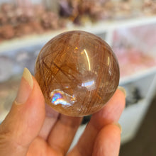 Load image into Gallery viewer, Rutile Quartz Sphere - Copper

