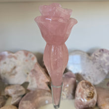 Load image into Gallery viewer, Rose Quartz Rose with Stand
