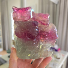 Load image into Gallery viewer, Rainbow Fluorite Owls
