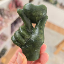 Load image into Gallery viewer, Jade Hand Heart
