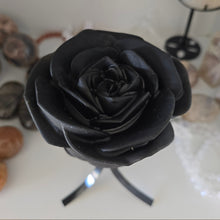 Load image into Gallery viewer, Black Obsidian Rose - Spinning Stand
