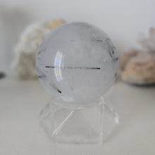 Load image into Gallery viewer, Black Tourmaline in Quartz Sphere - Rainbow
