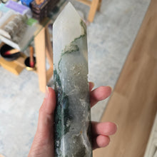 Load image into Gallery viewer, Moss Agate Tower
