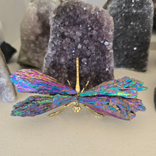 Load image into Gallery viewer, Aura Kyanite Dragonfly - Rainbow
