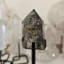 Load image into Gallery viewer, Garden Quartz Points on Stand
