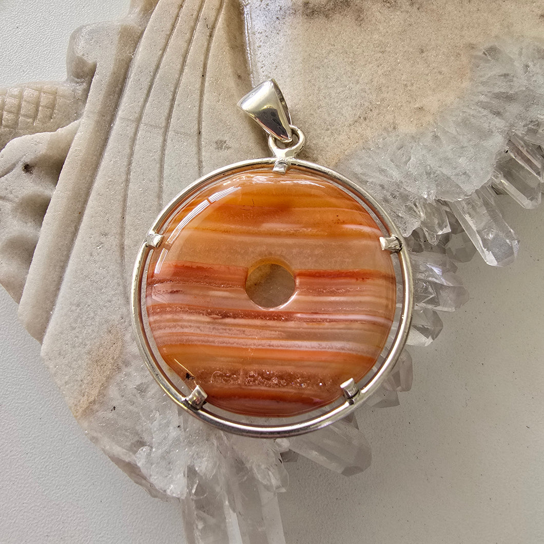 Carnelian Sterling Silver Pendant