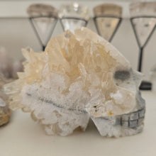 Load image into Gallery viewer, Quartz Cluster Stone Skull - Rainbow
