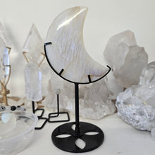 Load image into Gallery viewer, Moonstone Crescent Moon with Stand
