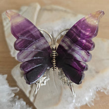 Load image into Gallery viewer, Magenta Fluorite Butterfly

