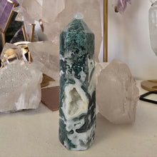 Load image into Gallery viewer, Moss Agate Tower
