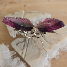 Load image into Gallery viewer, Magenta Fluorite Butterfly
