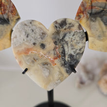 Load image into Gallery viewer, Yellow Crazy Lace Agate Heart with Wings
