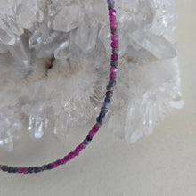 Load image into Gallery viewer, Ruby and Sapphire Faceted Necklace
