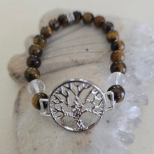Load image into Gallery viewer, Tiger Eye and Quartz Bracelet
