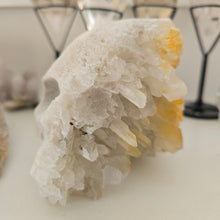 Load image into Gallery viewer, Quartz Cluster Stone Skull
